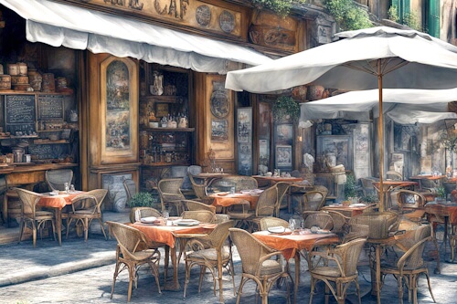 Outdoor Café – Wednesday’s Daily Jigsaw Puzzle