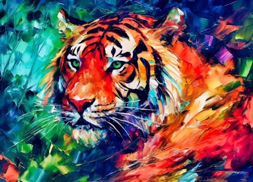 Tiger Painting – Saturday’s Daily Jigsaw Puzzle