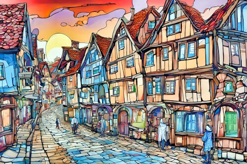 Street Drawing – Tuesday’s Daily Jigsaw Puzzle