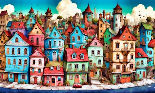 Houses All In A Row – Tuesday’s Daily Jigsaw Puzzle