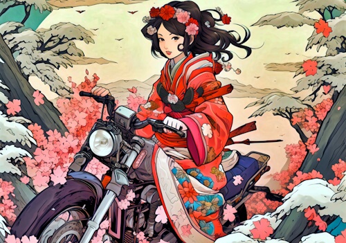 Woman On A Motorcycle