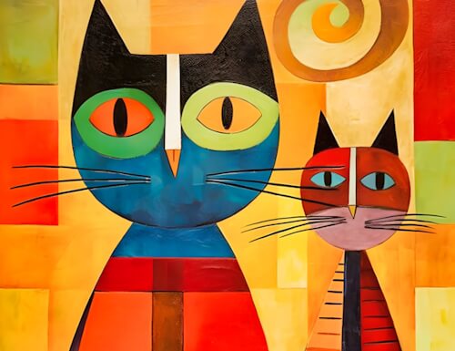 Abstract Cats – Friday’s Free Daily Jigsaw Puzzle
