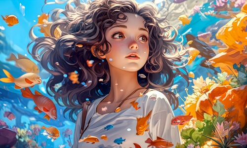 Girl Underwater – Wednesday’s Daily Jigsaw Puzzle