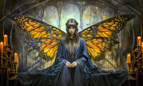 Butterfly Woman – Wednesday’s Strange Jigsaw Puzzle