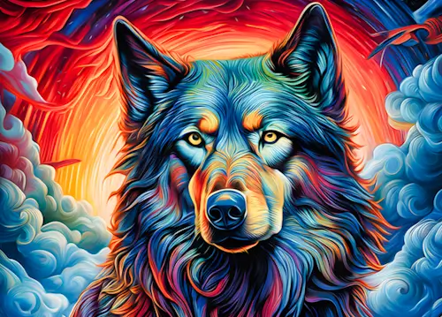 Colorful Dog – Wednesday’s Daily Jigsaw Puzzle