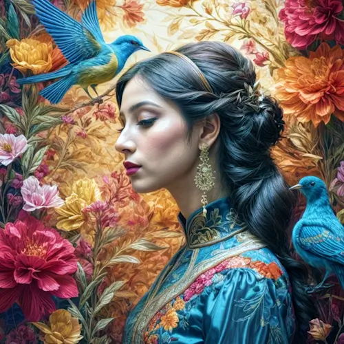 Portrait Of A Beautiful Young Lady