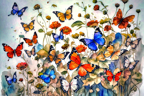 Watercolor Butterflies – Friday’s Free Daily Jigsaw Puzzle