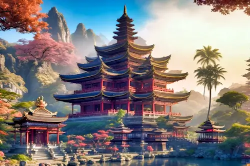 Fantasy Temple – Monday’s Daily Jigsaw Puzzle