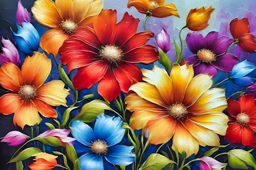 Painted Flowers – Thursday’s Daily Jigsaw Puzzle