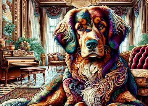 Colorful Dog – Wednesday’s Daily Jigsaw Puzzle