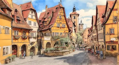 Visit To An Old Town – Friday’s Free Daily Jigsaw Puzzle