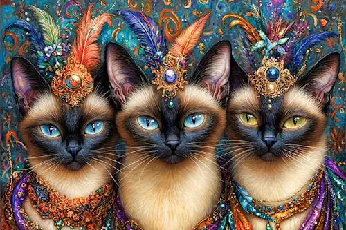 Fancy Cats – Wednesday’s Daily Jigsaw Puzzle