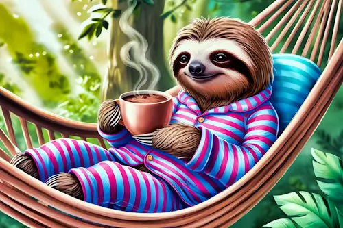 Sloth In Pajamas – Monday’s Daily Jigsaw Puzzle