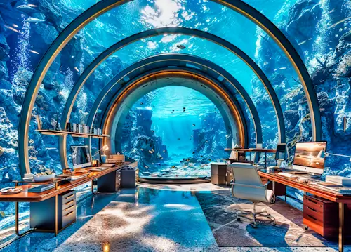 Underwater Office – wednesday’s Daily Jigsaw Puzzle