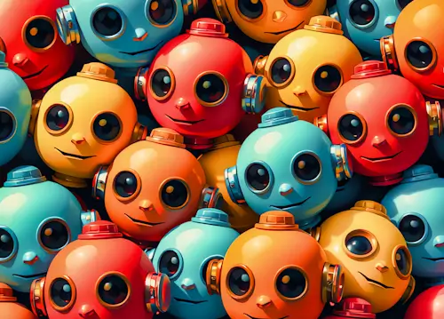 Meanwhile At The Robot Head Factory – Thursday’s Daily Jigsaw Puzzle