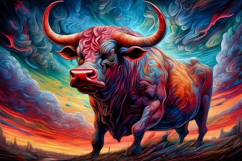 Surreal Bull – Sunday’s Daily Jigsaw Puzzle