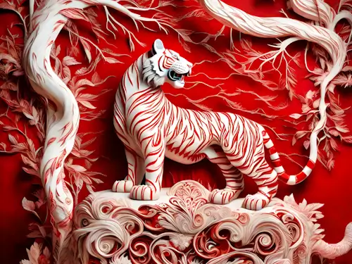 Tiger Art – Monday’s – Daily Jigsaw Puzzle
