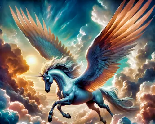 Flying Unicorn – Thursday’s Daily Jigsaw Puzzle