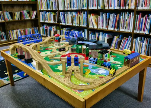 Library Train – Friday’s Daily Jigsaw Puzzle