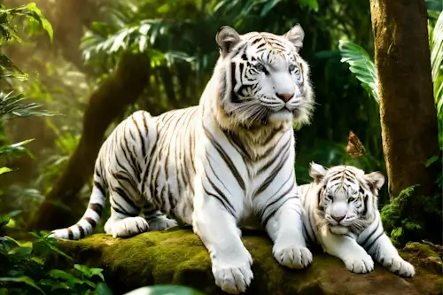 White Tigers – Sunday’s Daily Jigsaw Puzzle