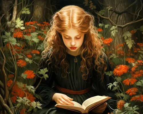 Young Girl Reading – Monday’s Daily Jigsaw Puzzle