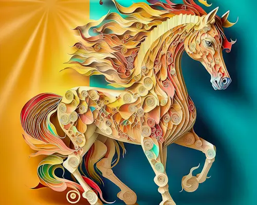 Artistic Horse – Wednesday’s Daily Jigsaw Puzzle