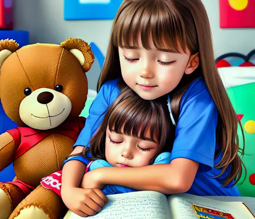 Reading To Her Little Sister