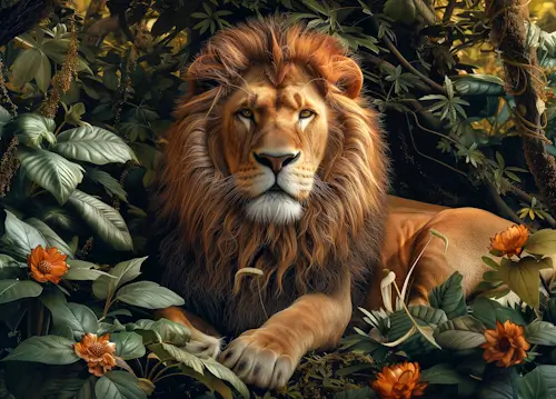 Lion In the Jungle – Monday’s Daily Jigsaw Puzzle