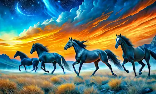 Running Wild Horses – Tuesday’s Daily Jigsaw Puzzle