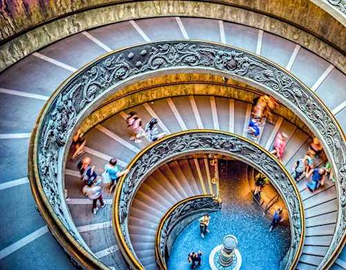 The Stairs At The Vatican Museums