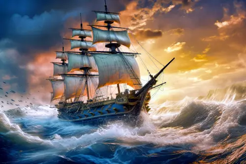 Ship In A Storm – Sunday’s Daily Jigsaw Puzzle