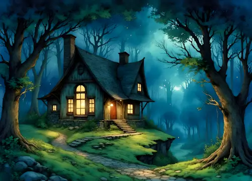 Cottage In The Woods – Friday’s Daily Jigsaw Puzzle