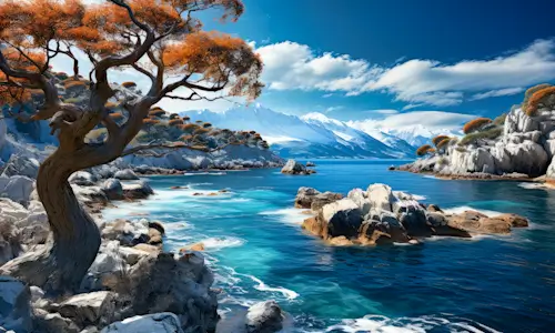 Landscape And The Sea – Thursday’s  Daily Jigsaw Puzzle