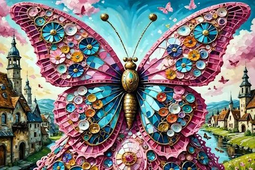 Butterfly Art – Friday’s Daily Jigsaw Puzzle