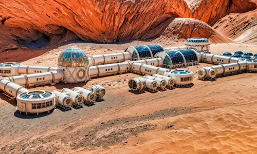 Mars Station One – Sunday’s Daily Jigsaw Puzzle