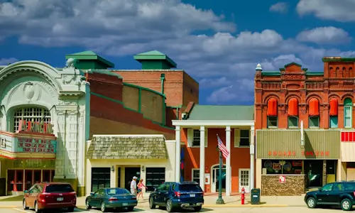 Downtown In A Small Town – Tuesday’s Daily Jigsaw Puzzle