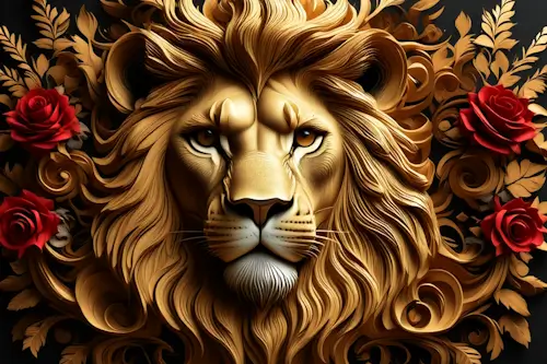 Lion Head – Friday’s  Daily Jigsaw Puzzle