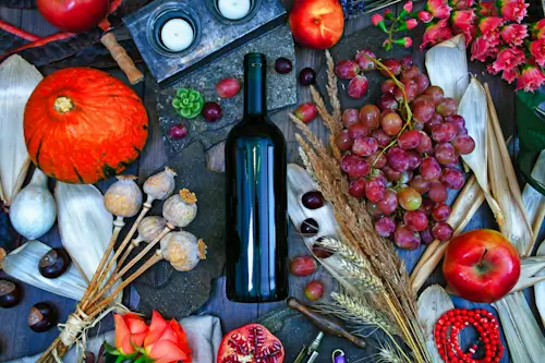 A Glass of Wine, Some Grapes, And You. Sunday’s Daily Jigsaw Puzzle
