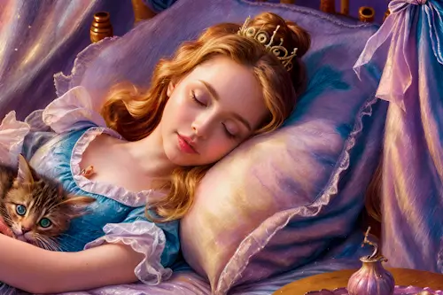Thursday’s Jigsaw Puzzle – Kitten With Sleeping Princess