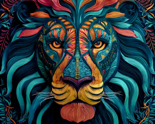 Tuesday’s Daily Jigsaw Puzzles – Neon Lion