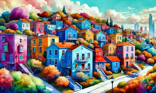 Tuesday’s Daily Jigsaw Puzzles – Big Colorful Houses