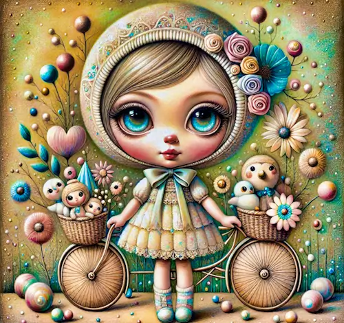 Young Lady With Bicycle – Wednesday’s Daily Jigsaw Puzzles