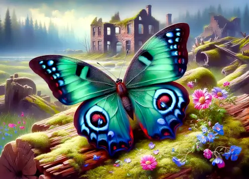 Giant Green Butterfly – Saturday’s Jigsaw Puzzle