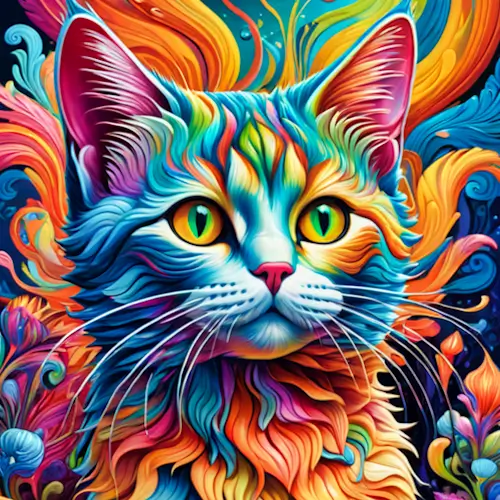 Wednesday’s Daily Jigsaw Puzzle – Rainbow Cat