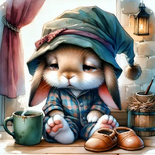 Saturday’s Daily Jigsaw Puzzle – Sleepy Bunny