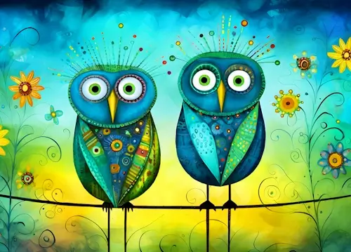 Abstract Owls – Saturday’s Jigsaw Puzzle