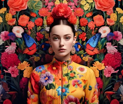 Woman and Flowers – Wednesday’s Daily Jigsaw Puzzle