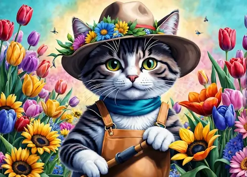 Garden Cat – Sunday’s Daily Jigsaw Puzzle