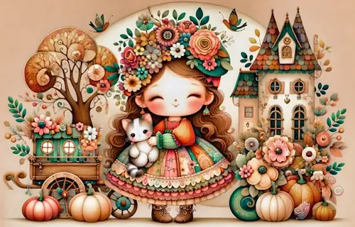 Monday’s Daily Jigsaw Puzzle – Whimsical Girl