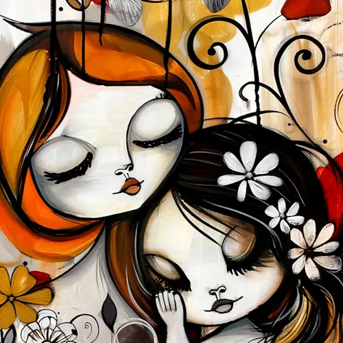 Abstract Painting of a Mother And Child – Friday’s Jigsaw Puzzle